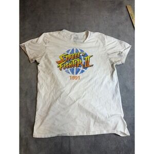 Street Fighter II Capcom Changes Graphic Tee White Mens Large 1991 Tokyo Japan